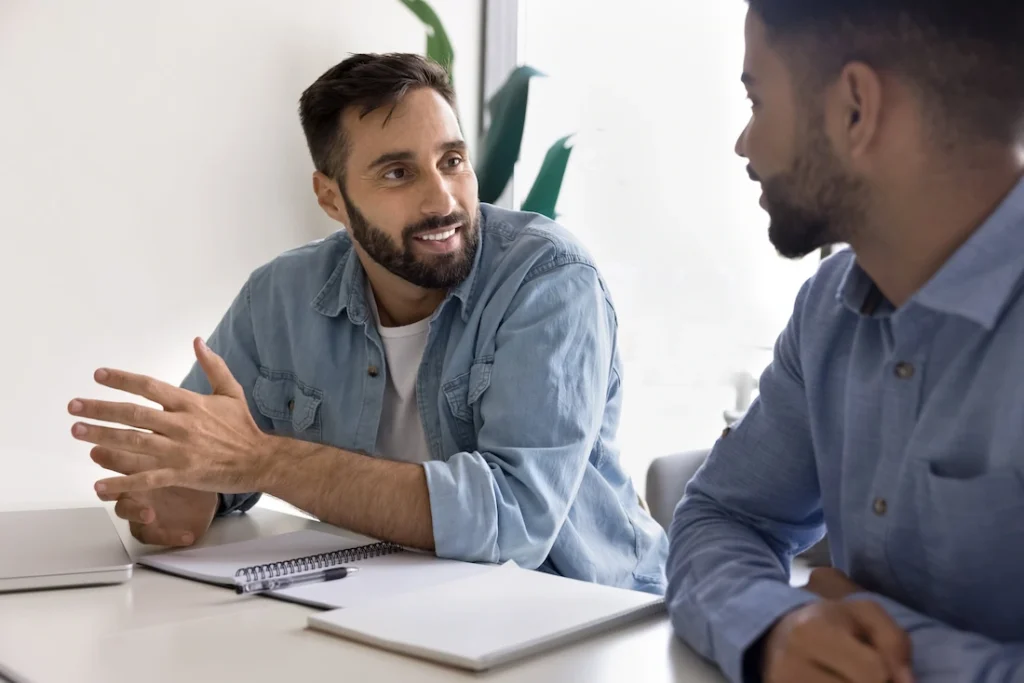 People practice effective communication skills.